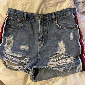 Signature8 High Rise Demin Cut off Shorts